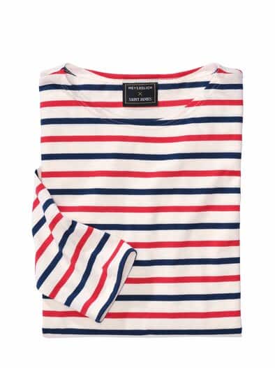 Bretagne-Shirt ecru/blau/rot