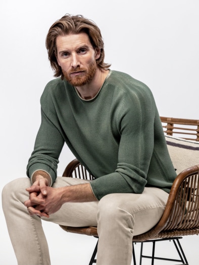 Schmirgel-Pullover oliv