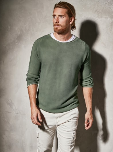 Schmirgel-Pullover oliv