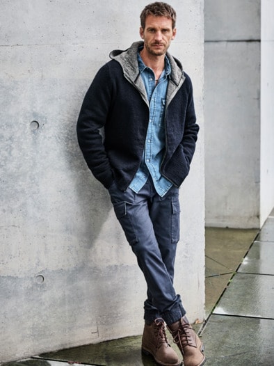 Betriebstemperatur-Cardigan navy