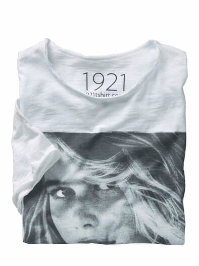 T-Shirt Claudia Schiffer starweiß