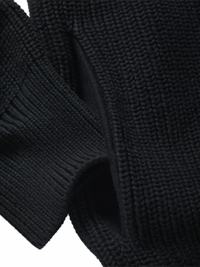 Gestrickte Kapuzenjacke piratenschwarz