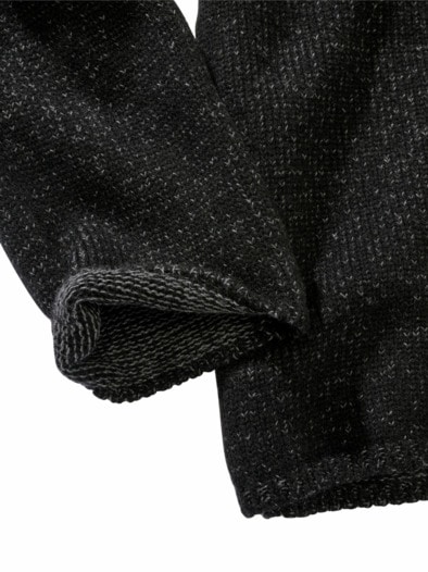 Bilateraler Kaschmirpullover tiefschwarz