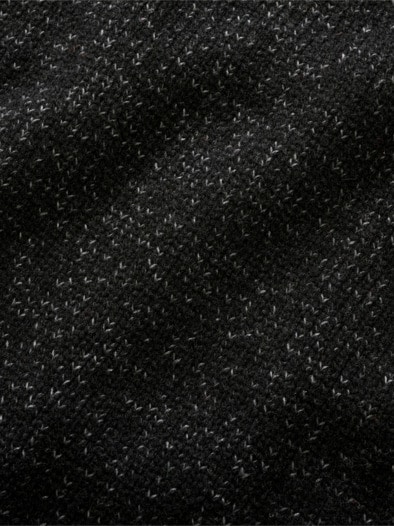 Bilateraler Kaschmirpullover tiefschwarz