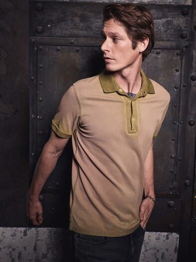 Poloshirt Double pistazienkern