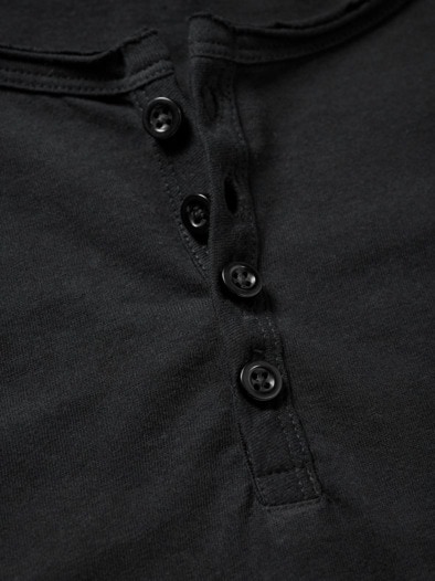 Ausdauer-Henley schwarz