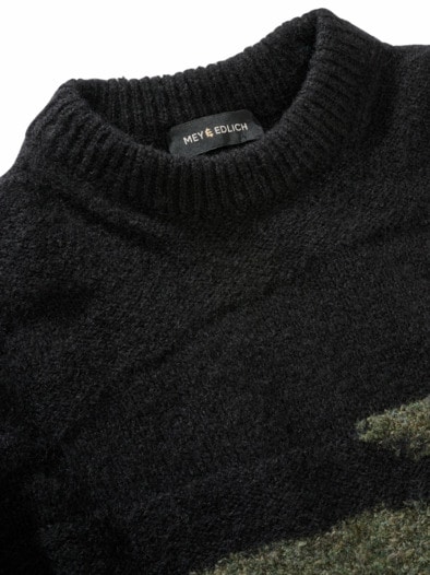 Tektonischer Pullover lava/moos
