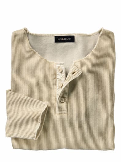 Samt-Cord-Longsleeve sand