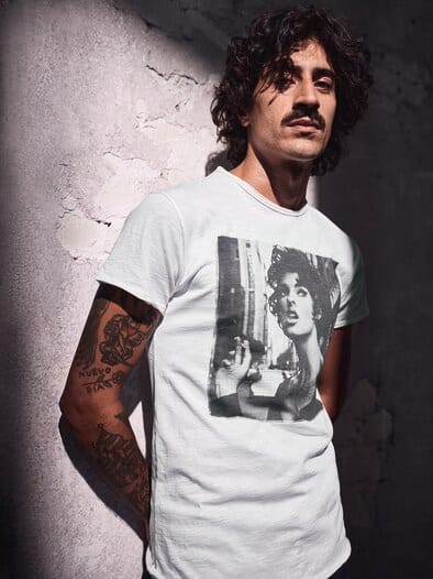 T-Shirt Linda Evangelista kreideweiß
