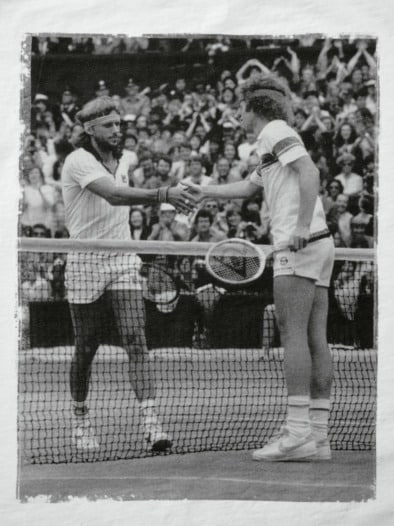 T-Shirt Borg & McEnroe tennisweiß