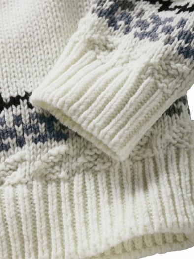 Italo-Norweger-Pullover schneeweiß