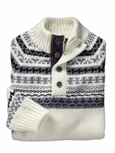 Italo-Norweger-Pullover schneeweiß