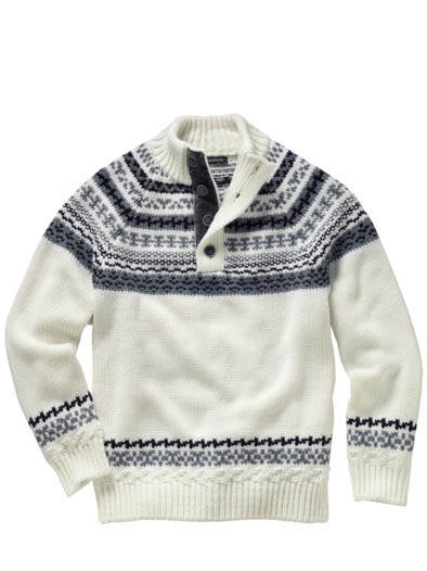 Italo-Norweger-Pullover schneeweiß