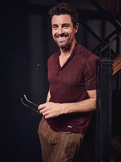 Strickpolo Luvic burgunder