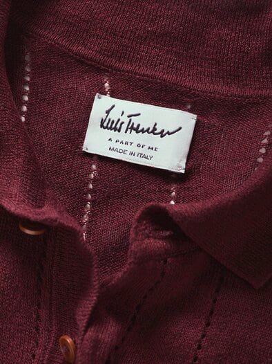 Strickpolo Luvic burgunder