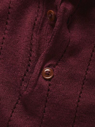 Strickpolo Luvic burgunder