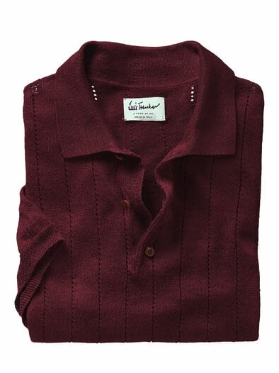 Strickpolo Luvic burgunder