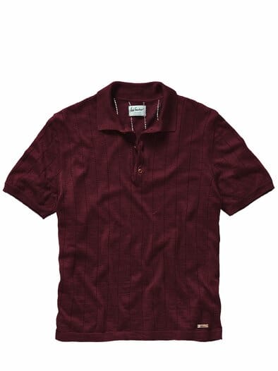 Strickpolo Luvic burgunder