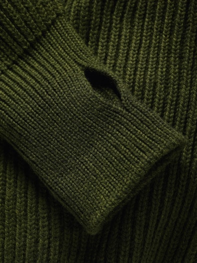 Fisherman Cardigan olive