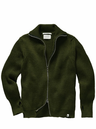 Fisherman Cardigan olive