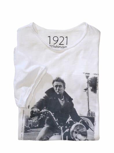 T-Shirt James Dean slubweiß