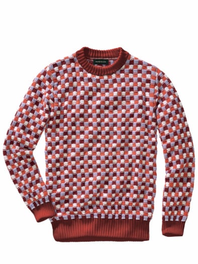 Provence-Pullover bordeaux-macaron