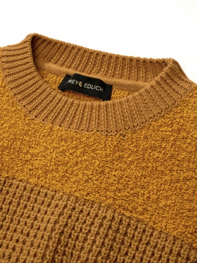 Keine-Konventionen-Pullover senf
