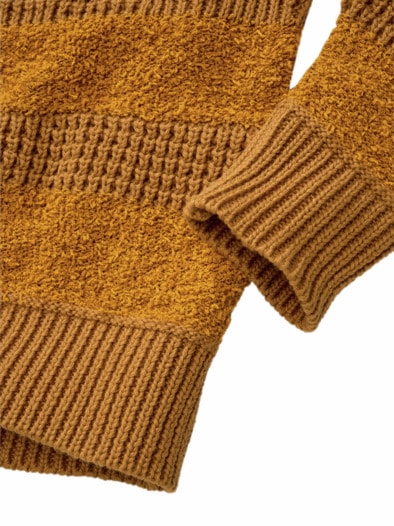 Keine-Konventionen-Pullover senf