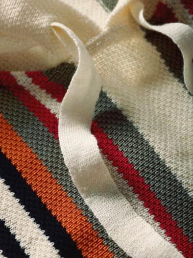 Collab-Strickhoodie Garcia vanille-gestreift