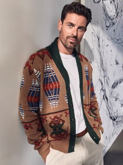 Strickjacke Clady toffee/smaragd