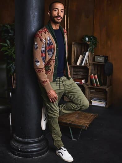 Strickjacke Clady toffee/smaragd