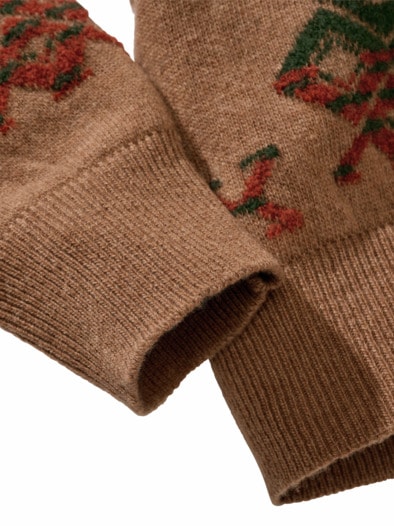 Strickjacke Clady toffee/smaragd