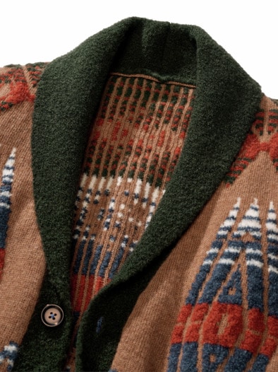 Strickjacke Clady toffee/smaragd