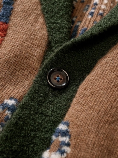 Strickjacke Clady toffee/smaragd