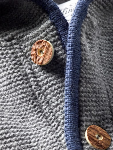 Alpen-Hoodie Xaver grau/blau