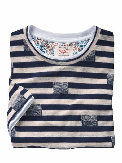 Strickshirt Falls navy/sand