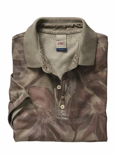 Poloshirt Press olive/tabakblatt