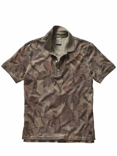 Poloshirt Press olive/tabakblatt