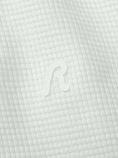 Waffelstruktur-Longsleeve naturweiß