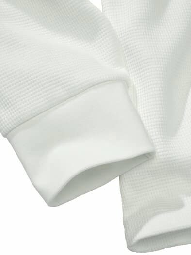 Waffelstruktur-Longsleeve naturweiß