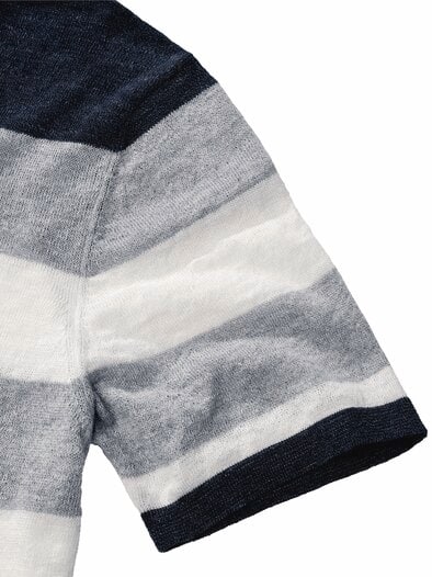 Gezeiten-Strickshirt marine/weiß