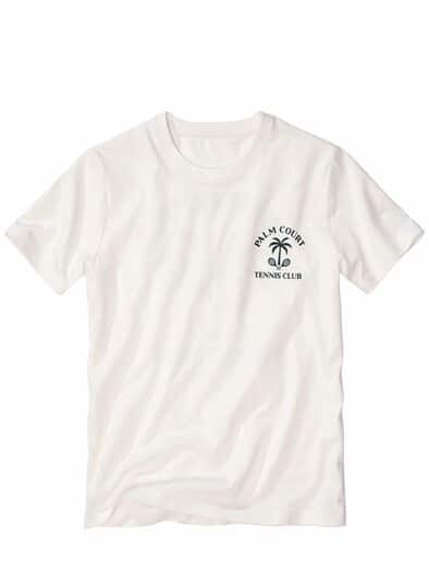 T-Shirt Palm Court Tennis Club linienweiß