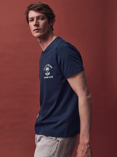 T-Shirt Palm Court Tennis Club navy