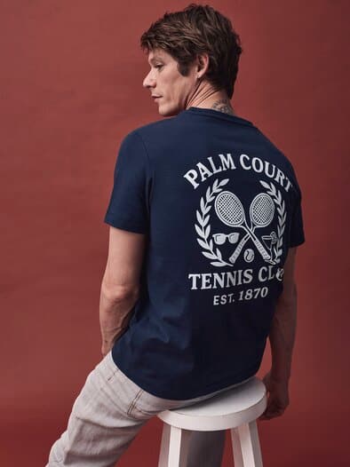 T-Shirt Palm Court Tennis Club navy