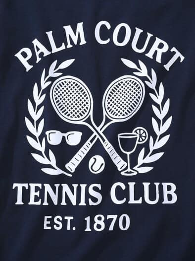 T-Shirt Palm Court Tennis Club navy