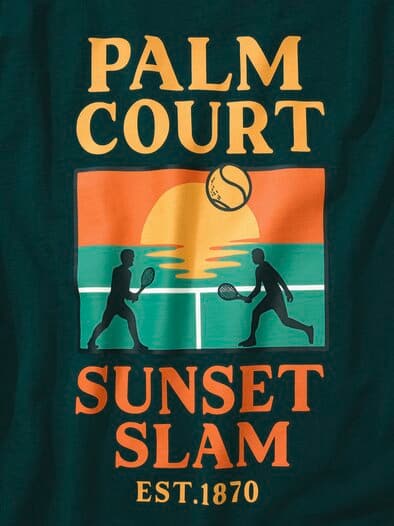 T-Shirt Sunset Slam clubgrün
