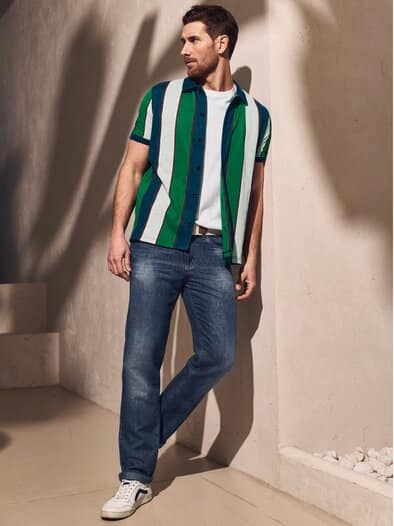Aufrecht-Polo navy/seegras