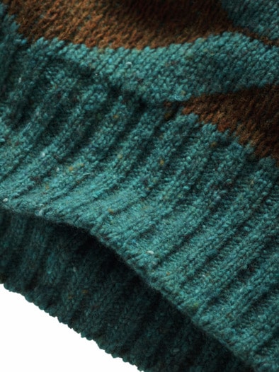 Hauptrolle-Pullover tabak/cyan