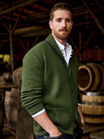Feld-und-Flur-Strickjacke waldgrün