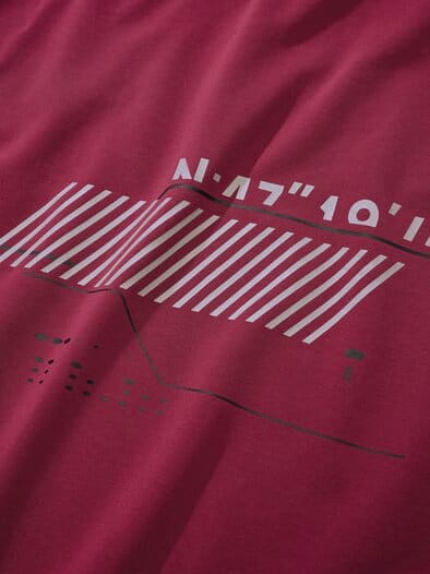 Zeitsprung-T-Shirt oxidrot